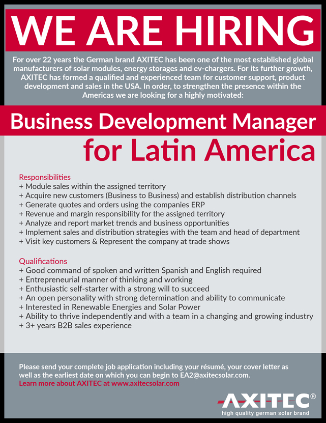 Business Development Manager for Latin America
